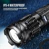 High Strong Power Led Flashlights USB Rechargeable Tactical Light Emergency Spotlights Telescopic Jetbeam Built-in Battery Torch