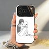 G-Goodnight O-Oyasumi P-Punpun Чехол для телефона для iPhone17,16,15,14,13,12,11,Pro,MAX Белый Матовый Ударопрочный Чехол
