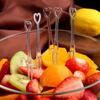 100Pcs Cake Dessert Food Fruit Pick Disposable Plastic Toothpick Practical Fruit Fork