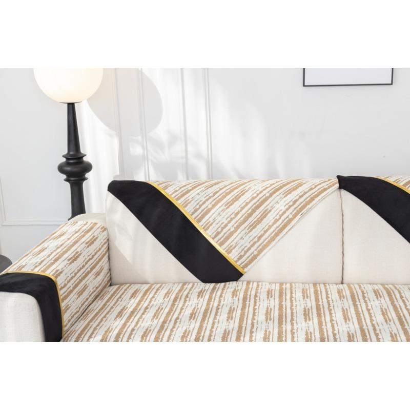 Light Luxury and High-end Sofa Cushion, Universal for All Seasons, New Anti-slip Cushion, Leather Sofa Cover, Full Cover Cloth Towel