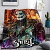 1 шт. Фланелевое одеяло с принтом группы Ghost, Высококачественное, Удобное для всех сезонов, Декор для дома, Тепло и уют, Идеально подходит для рождественских подарков