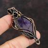 Super 23 Amethyst Gemstone Copper Pendant Copper Wire Wrapped Jewelry Copper Jewelry Gemstone Pendant Handmade Designer Pendant Gift For Him