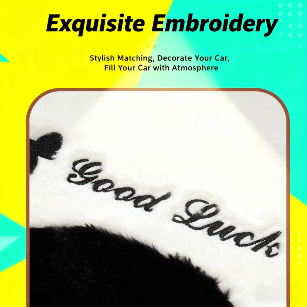 Plush car seat cushion for winter warmth and heating, car seat cushion for light luxury bow tie car seat cover