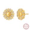 New 925 Silver Bee Butterfly Pink Lily Lotus Earrings For Women Cherry Strawberry Ear Studs Elegant Party Jewelry