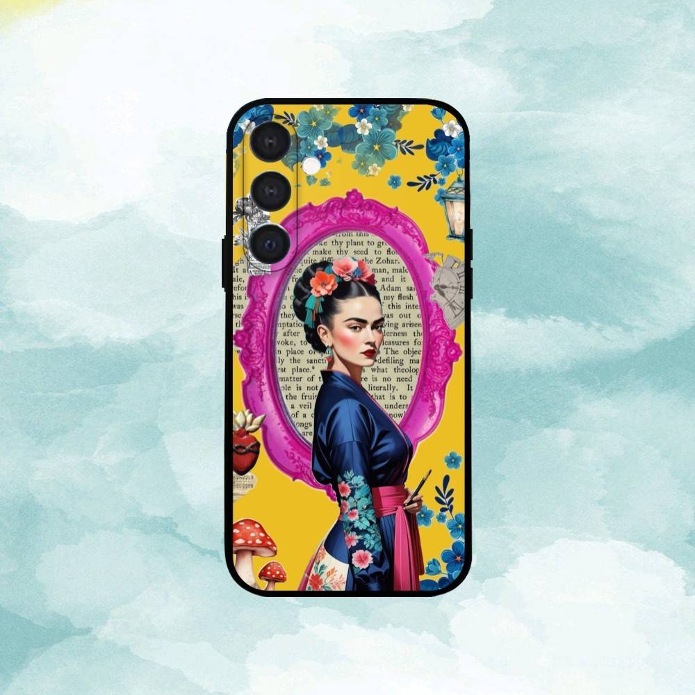 Модный Чехол Для Телефона F-FridaS-S K-Kahlo Для Samsung A73,A21s,A22,A31,A32,A52,A53,A71,A80,Мягкий Черный Корпус