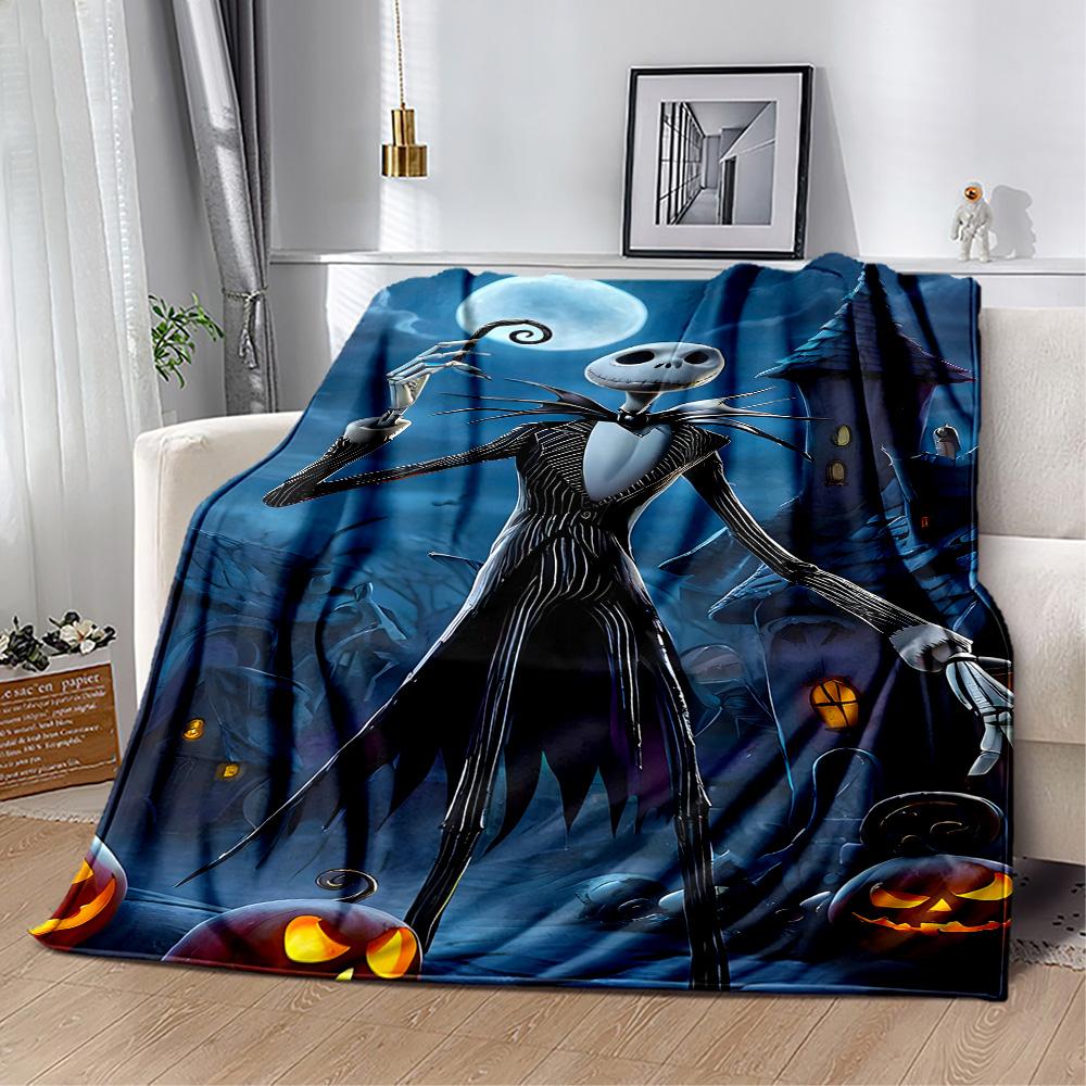 Nightmare Before Christmas Blanket Soft Warm Cozy Great for Office Chair Bed Office Four Seasons Multipurpose Playful Design