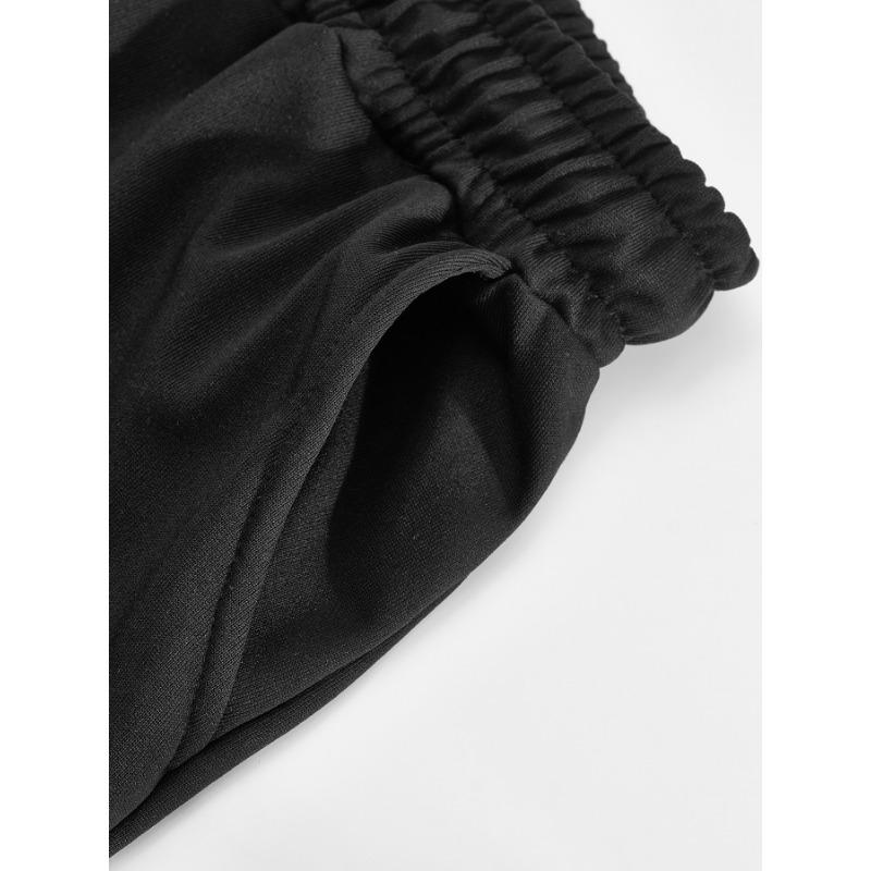 Men's SweatpantsNew Men's Buttoned Webbing Casual Pants Funky Straight Pants Outdoor Trousers