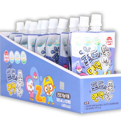 Bebemorin Напиток для укрепления иммунитета Pororo, вкус винограда, 100 мл, 10 шт.