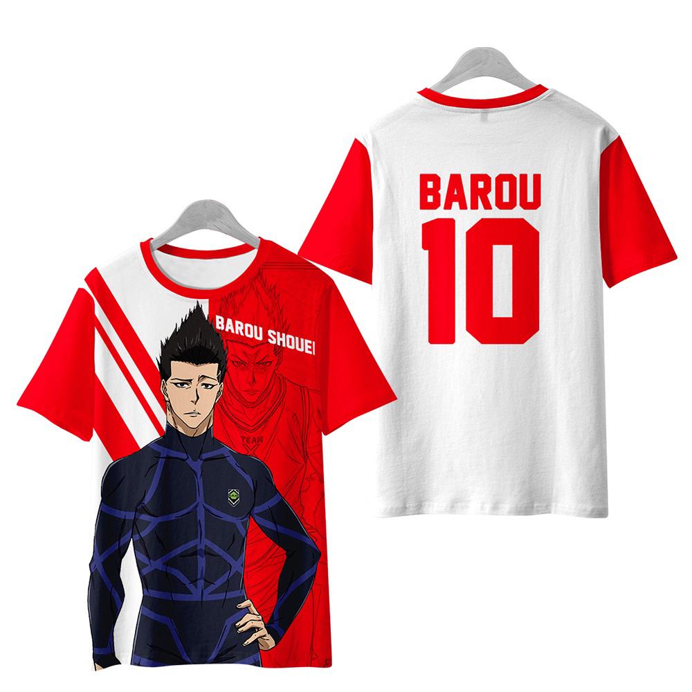 Футболка аниме Blue Lock с 3D-принтом для мужчин, женщин и детей - повседневная уличная свободная футболка с коротким рукавом и графическим дизайном персонажей