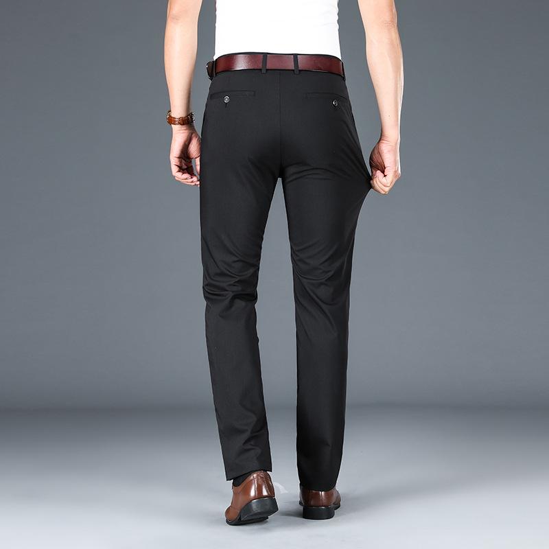 Men's Ice Silk Stretch Summer Business Casual Pants