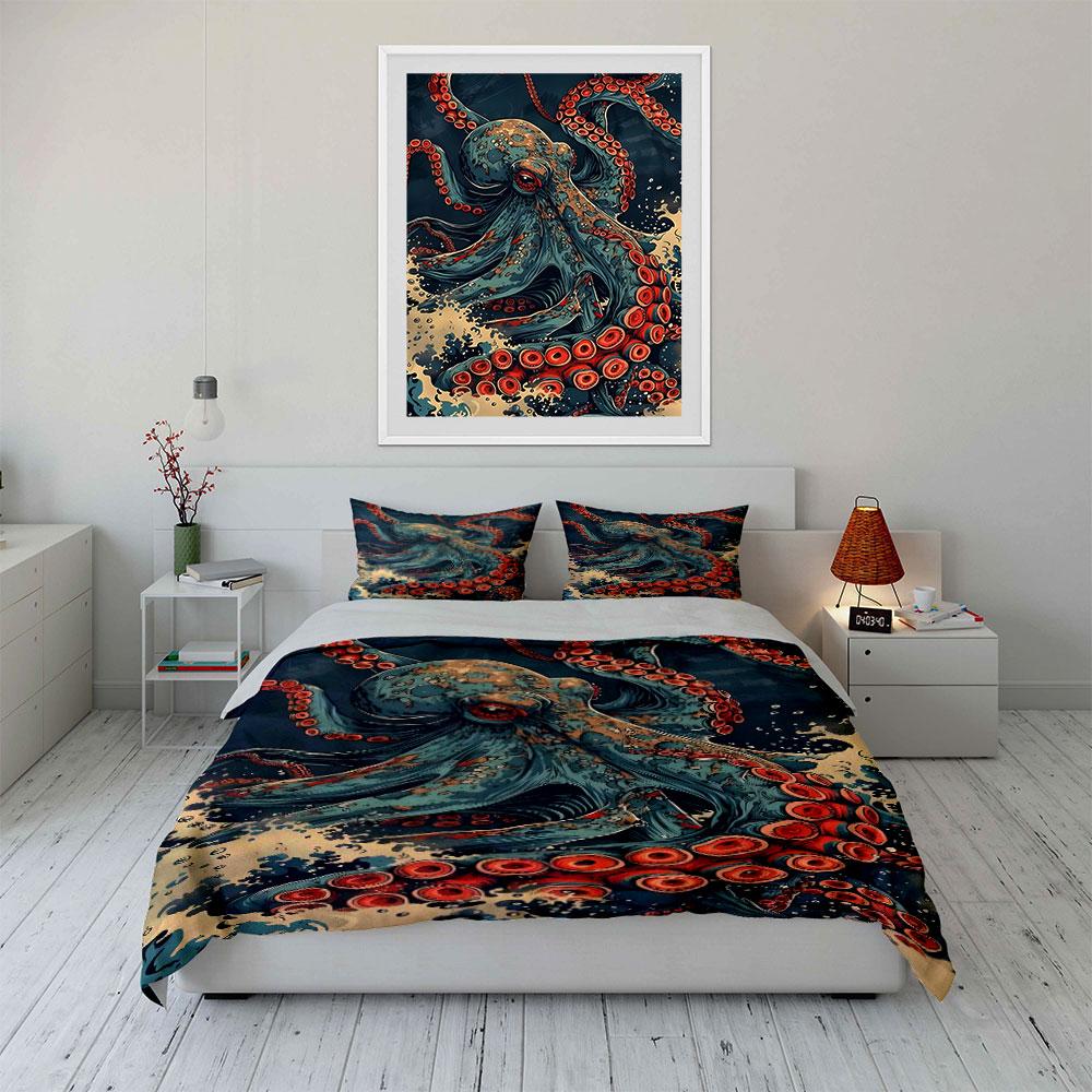 "Octopus Tentacle Bedding Set" Bedding Duvet Cover Set Duvet Cover Pillowcases (1 * Duvet Cover 2 * Pillowcases, without duvet insert)