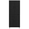 Highboard 2 pcs Black Oak Effect Wood Based Panel