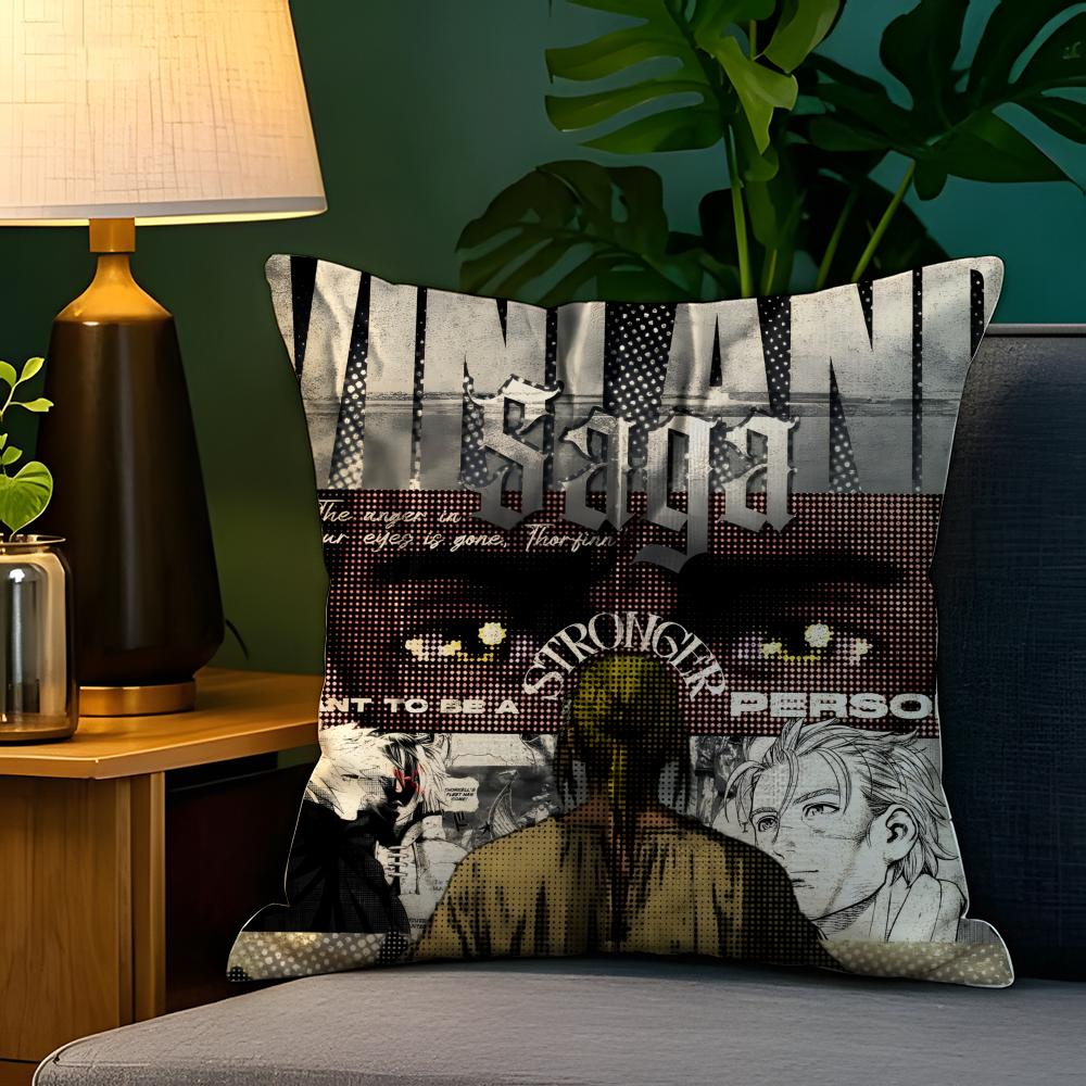 Cartoon Comic VVinland SagaPC Pillow Case Natural Linen Pillow Case DoubleSided Decor Sofa Pillowcase Home Decor