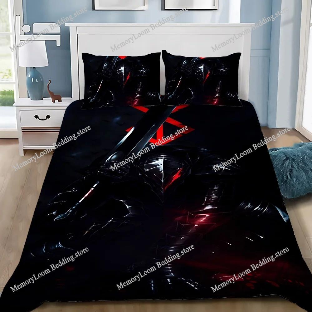 Новый комплект постельного белья Berserk Односпальный Полуторный Двуспальный Queen King Размер Комплект постельного белья для взрослых Детей Спальни Пододеяльник Комплекты 3D Печать Аниме Комплект простыней