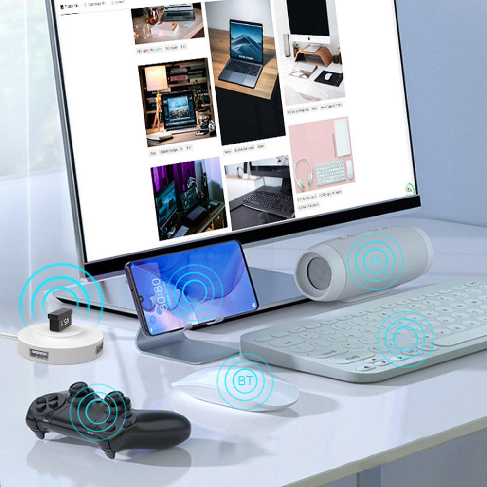 10/20 шт. Беспроводной USB-адаптер Bluetooth 5.3/5.1 Поддержка Windows 11/10/8.1 BT Аудиопередатчик Plug Play Музыкальный приемник Адаптер