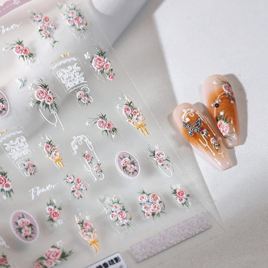 ТЕНЗОР Мультяшные наклейки для ногтей: Милый, Тонкий, Гибкий, Самоклеящийся, Прозрачный Арт с Долгоиграющим Ароматом, TS-3918.