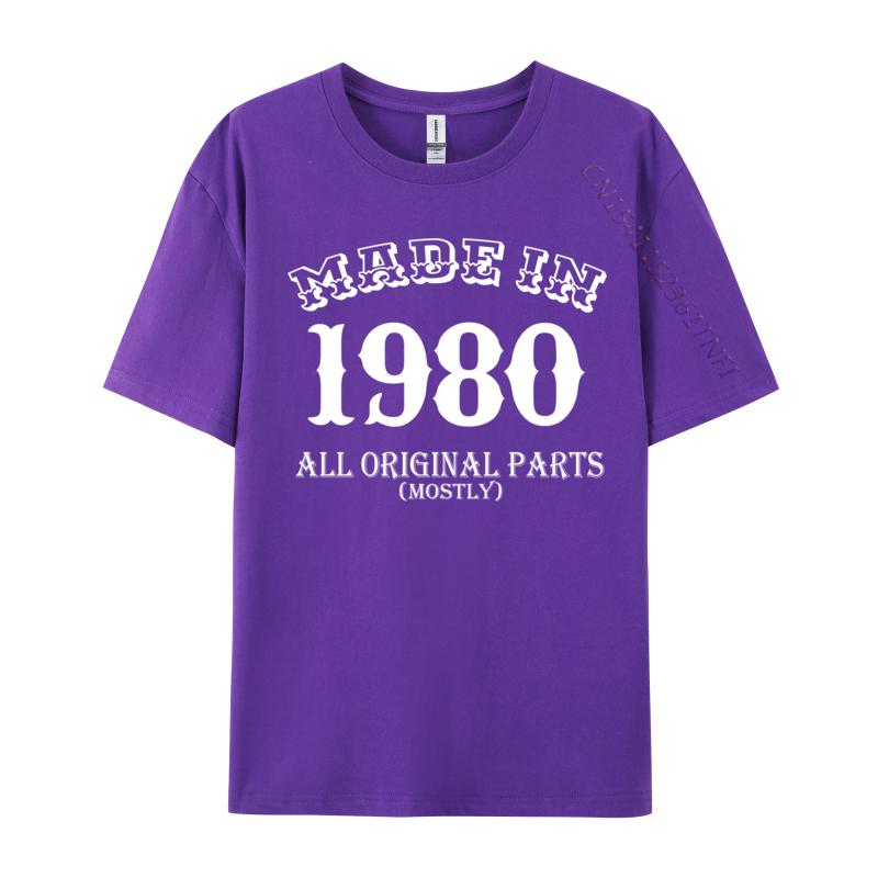 Made In 1980 All Original Parts 39th Birthday Gift Casual Cotton Fabric Unisex Tops Tees Cosie Tops Shirt New Design T Shirts