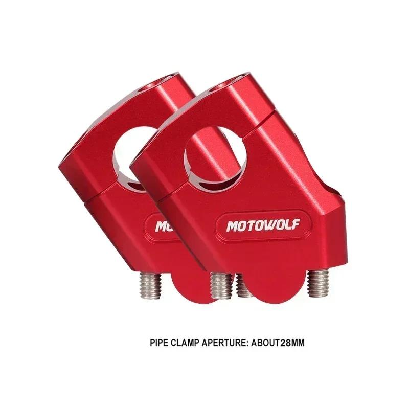 Motowolf Universal Motorcycle Handlebar Riser Motocross Handlebar Heightening Clamp Mount Motorbike Accessories 22mm/28mm