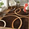 1Pc Abstract Circle Rug Rug, Office Carpet Indoor Outdoor Doormat, Non-Slip Soft, Living Room, Christmas Halloween Gift. M92821