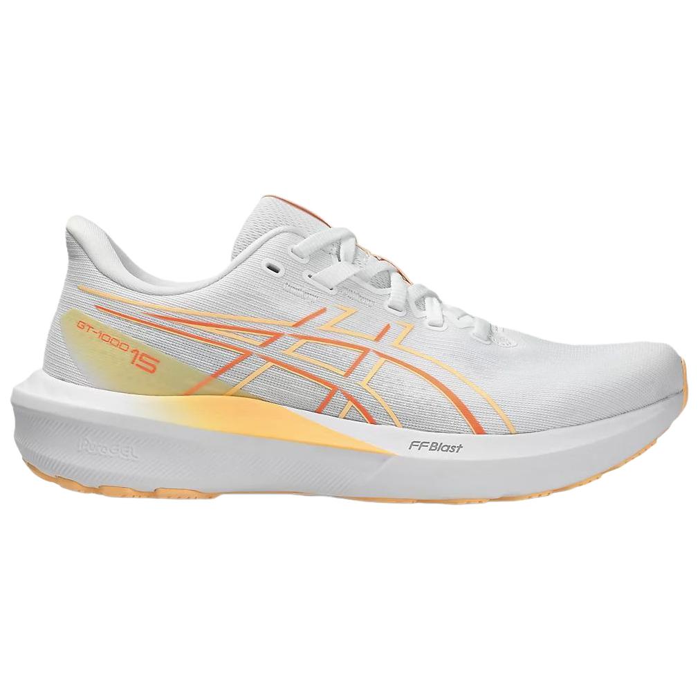 ASICS Breathable Rebound Abrasion Resistant Running Shoes Women's White Orange 1012B994-100