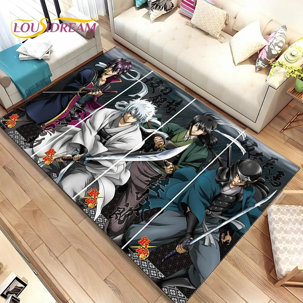 3D Gintoki Kagura Gintama аниме коврик, ковер для гостиной, спальни, дивана, коврик для украшения, детские игры, нескользящий напольный коврик