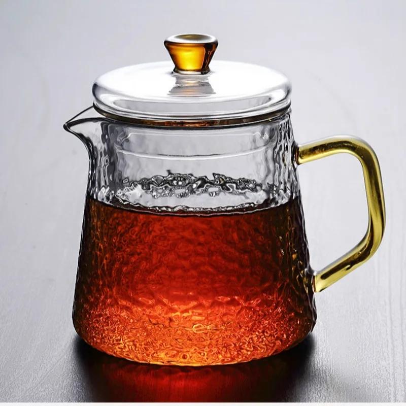 Стеклянный боросиликатный чайник Pyrex Газовая плита Цветочный чайник Пуэр Китайский набор для кунг-фу с фильтром