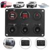 24V 12V Splitter Car Cigar Lighter Socket Power Distribution Switch Panel 5 Ports Power Adapter With USB Chargers 3.0 Voltmeter