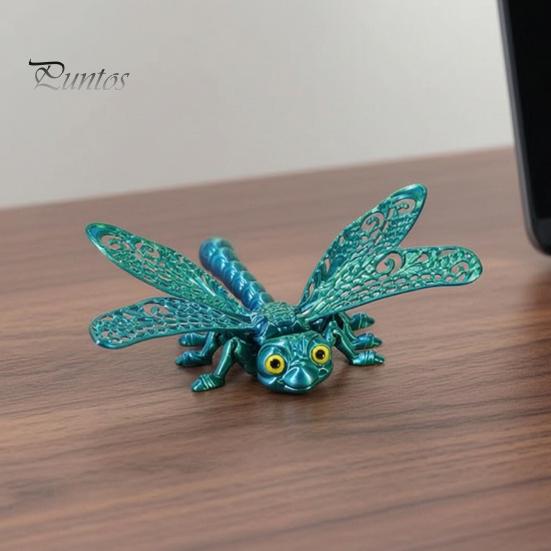 Eco-friendly Plastic Figure 3D Printed Articulated Dragonfly Model, Flexible Realistic Animal Fidget Toys, Educational Science Teaching Aid