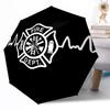 Firefighter Courage and Honor Outdoor Automatic Umbrella Retractable Design with 8-Rib Durability Lightweight Perfect Gift for Friends Family