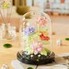 Вечный букет дисплей коробка микро строительные блоки цветок модель DIY домашний стол растение украшение кирпичная игрушка для детей