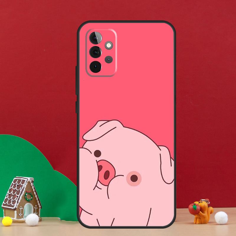Cartoon Pig Case For Samsung Galaxy A54 A06 A16 A26 A36 A56 A53 A32 A52 A33 A13 A55 A35 A15 A14 A34 A17