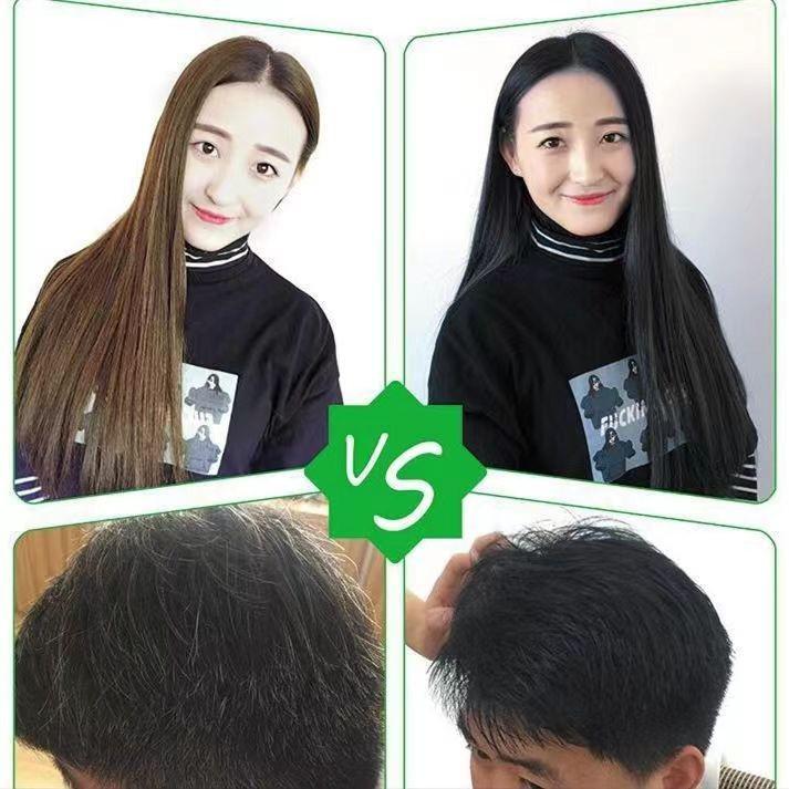 Plant-Based Hair Dye Cream: Non-Staining, Gray Hair Coverage, Home Use, 500ml (Pack of 2)