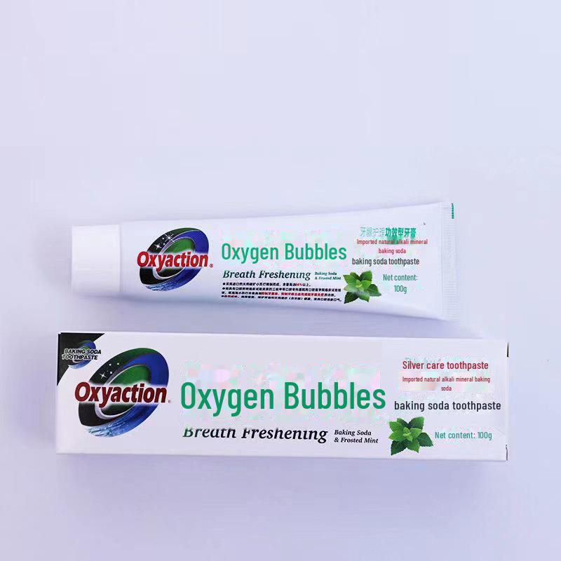 Зубная паста Genuine Oxygen Bubble с пищевой содой, 100 г — удаляет пятна на зубах и следы от курения, ухаживает за деснами, освежает дыхание.