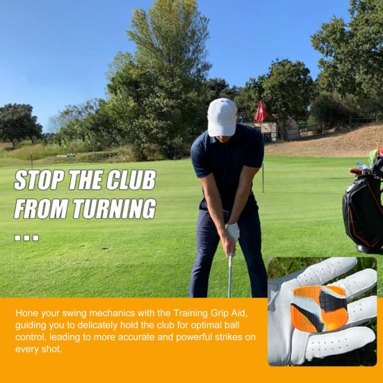 Тренировочная накладка для гольф-клюшки, противоскользящая, тренажер для отработки ударов, вспомогательное средство для тренировок по гольфу, корректирующее осанку при захвате клюшки