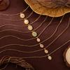 18K Gold Plated Stainless Steel Floral Pendant Necklace – Delicate Flower Design, Bohemian Jewelry for Women