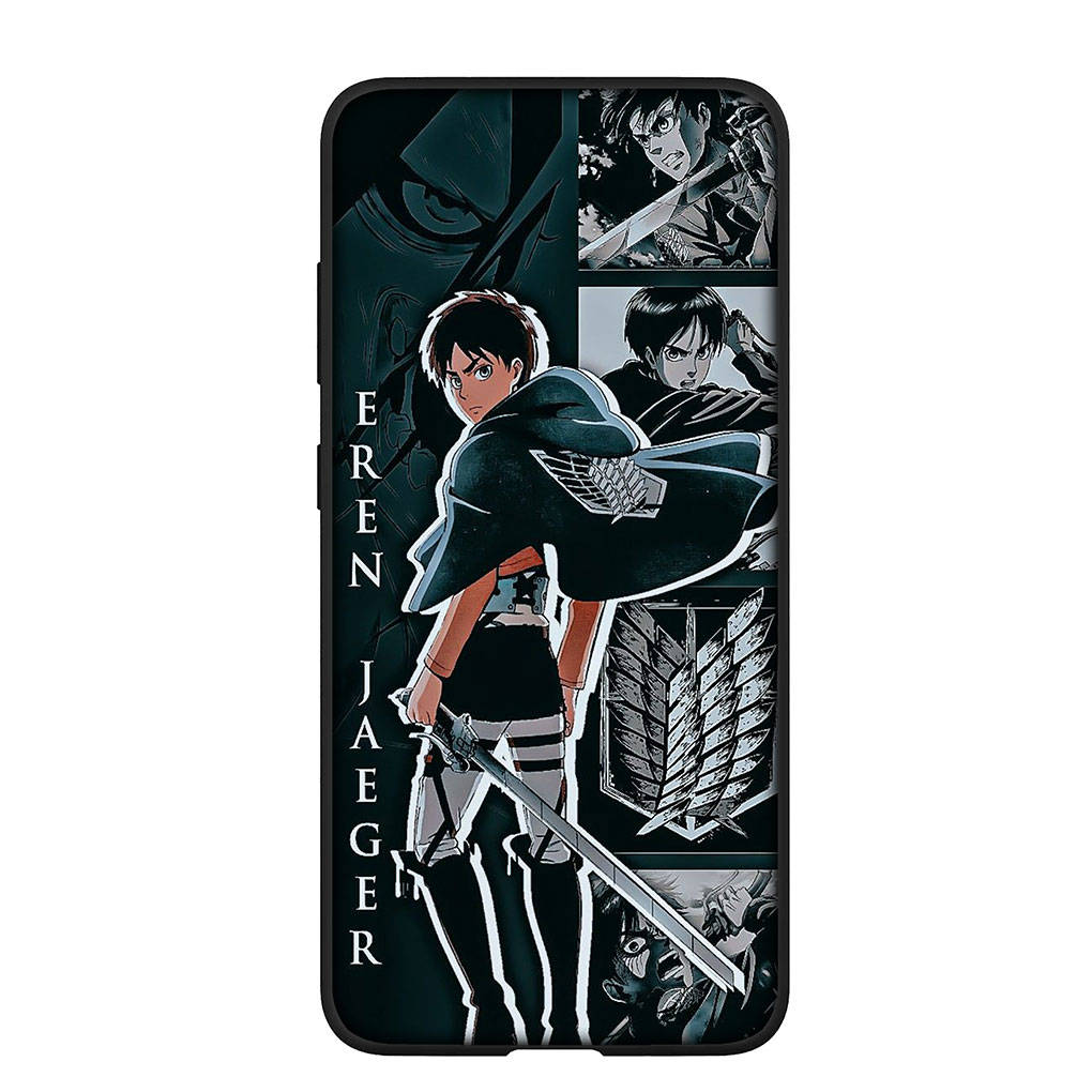 Чехол для телефона Samsung Galaxy S25 S24 S23 iPhone 16 15 Xiaomi Redmi Note 14 13 12 16E X 11 Pro Max Moto Huawei Attack On Titan Eren Jaeger аниме-чехол