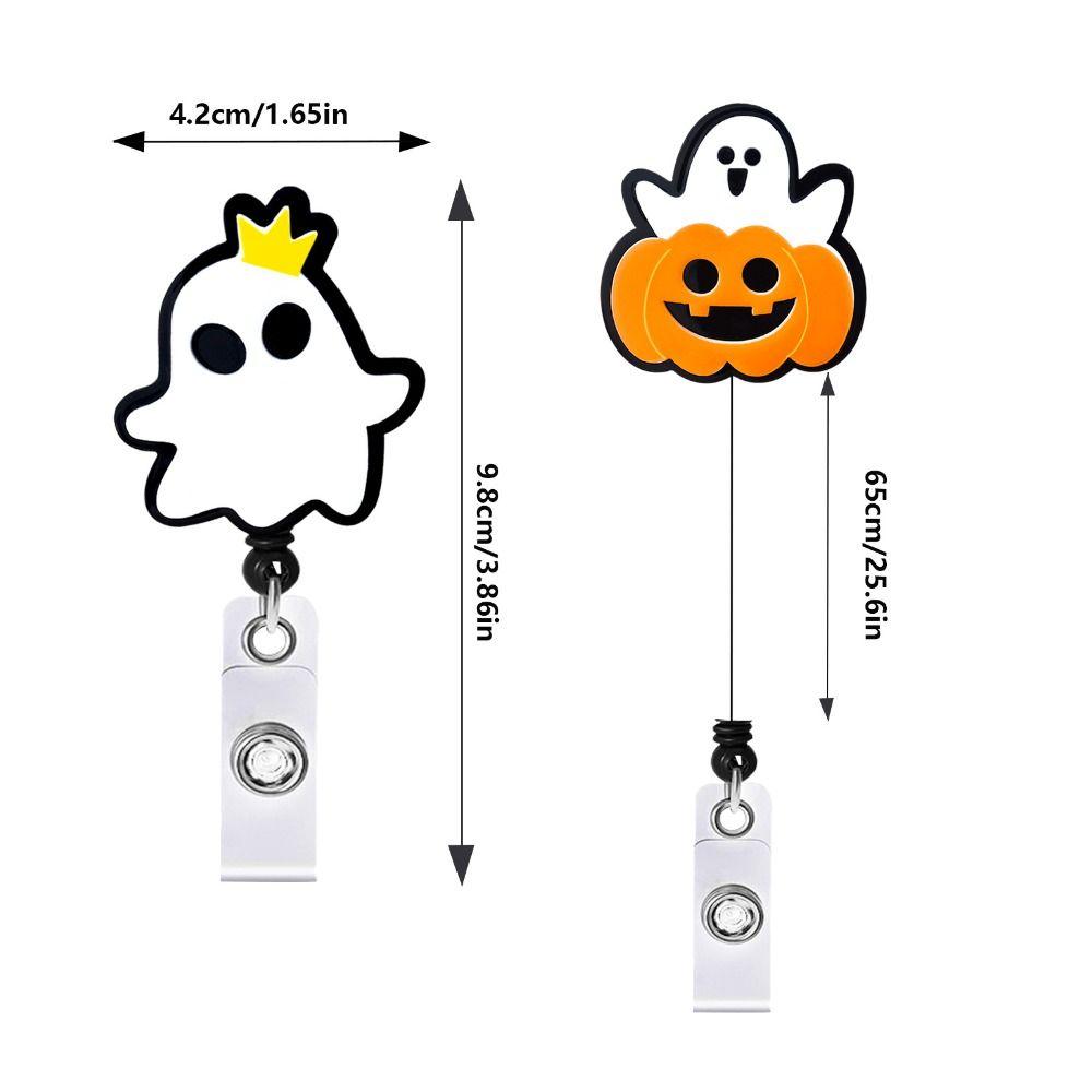 Name Card Retractable Badge Reel Exhibition Card Easy Pull Buckle Cute ID Badge Holder Students