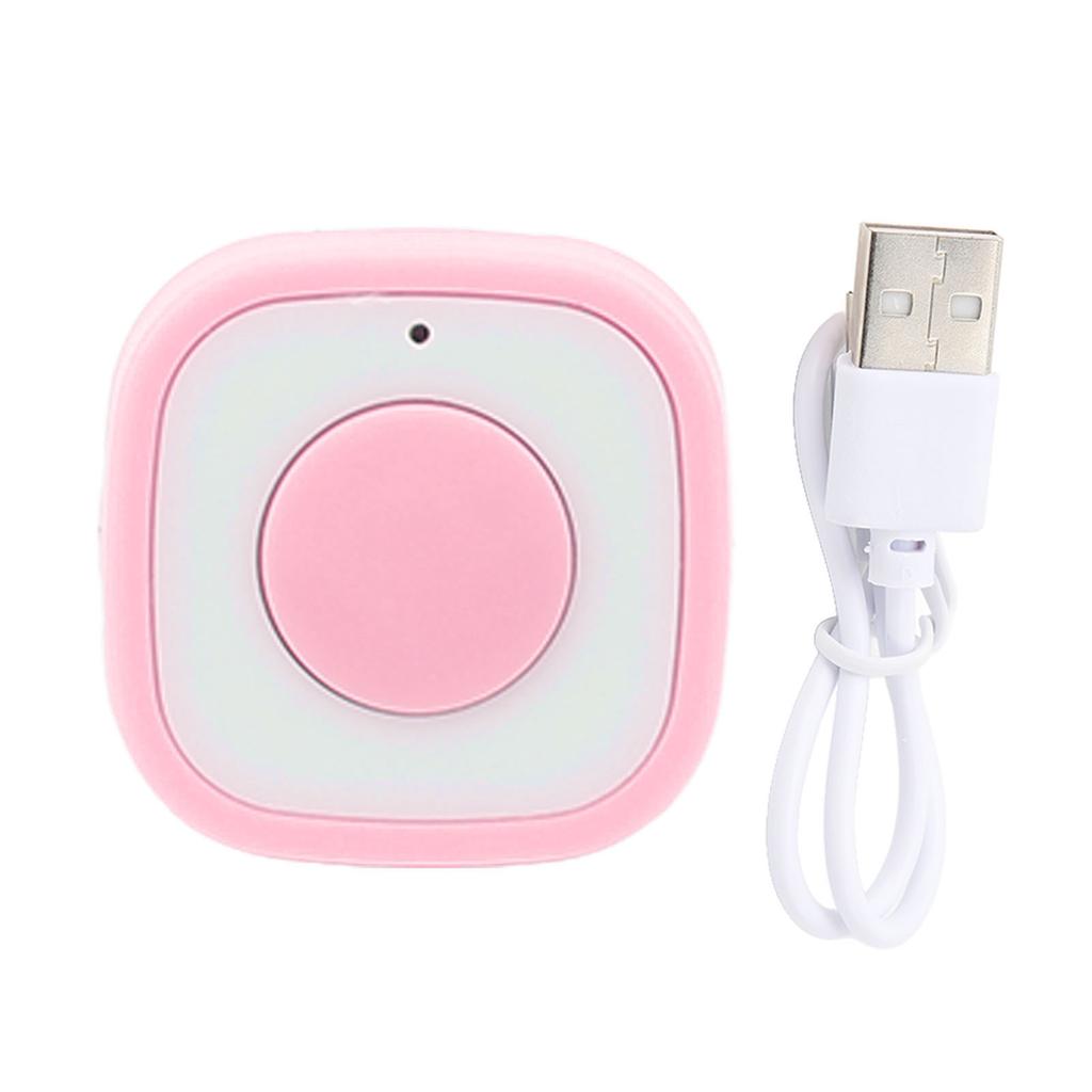 Ring Remote Control Rechargeable Fingertip Bluetooth Button Clicker for Camera Shutter Selfie Button Pink