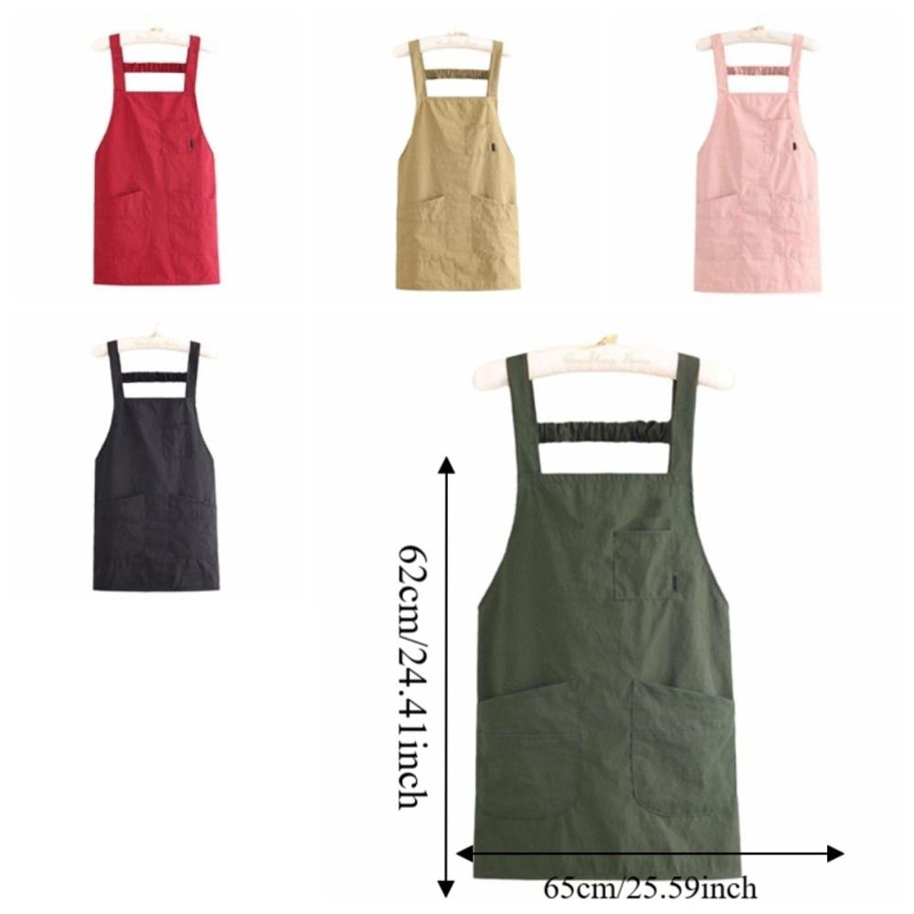 Breathable Sleeveless Apron Oil-Proof with Pocket Dirt-Resistant Workwear Comfortable Soft Catering Apron Baking