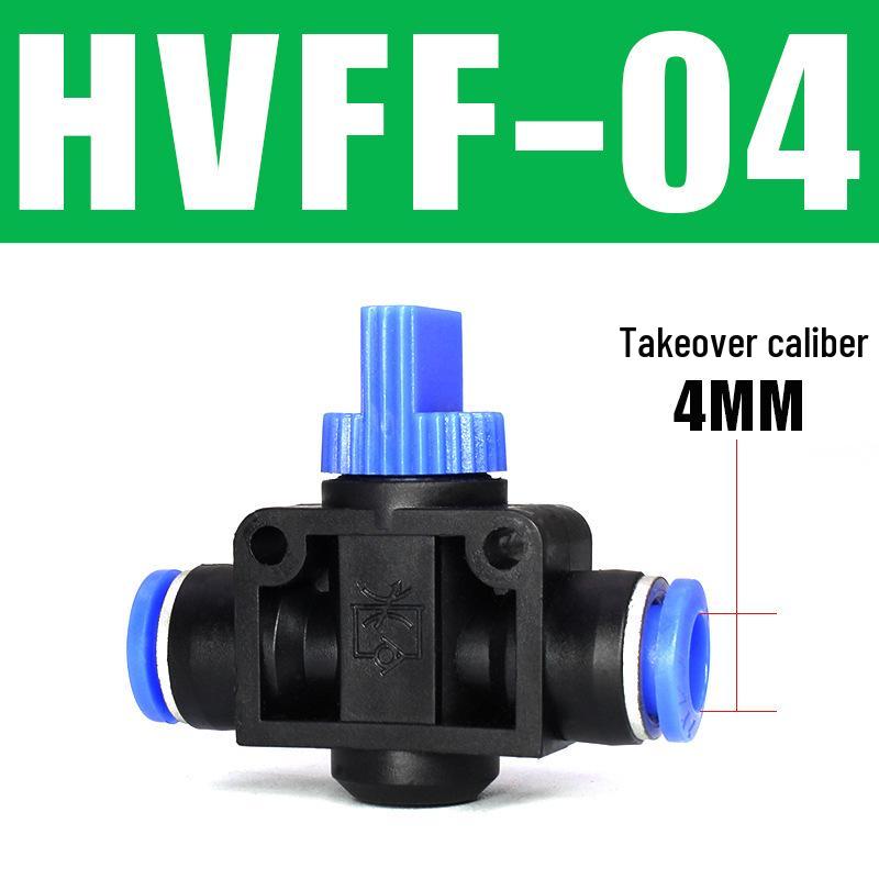 Pneumatic BUC-6-10 Hand Valve: 8mm Air Hose, 12mm Manual Straight Valve with Quick Connect Fitting