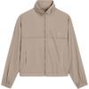 AMIPARIS Solid Color Minimalist Logo Print Stand Collar Lightweight Loose Jacket Men jackets Volcanic-Gray HJK068PA0009-0952