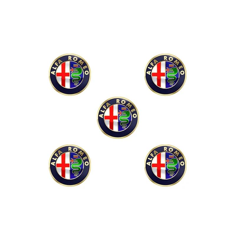 YYCE3 14mm Aluminium Metal Car Key Emblem Stickers For Alfa Romeo Giulietta GT 159 147 156 Mito Brera Giulia F1 Stelvio Volante