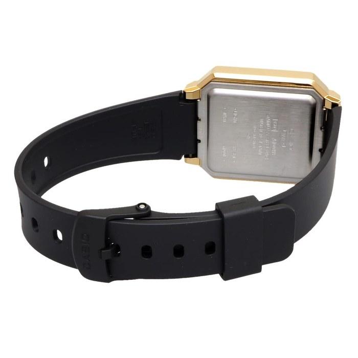 Casio Цифровые часы A100WEFG-9A Мужские Золотой Черный Уретановый ремешок
