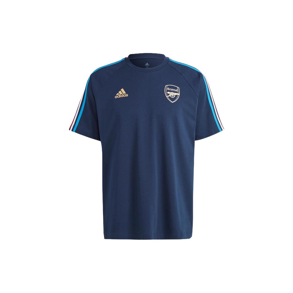 Adidas Arsenal France Capsule Collection Letter Print Three Stripes Short Sleeve Football Shirt Men Tops Navy-Blue HZ9992