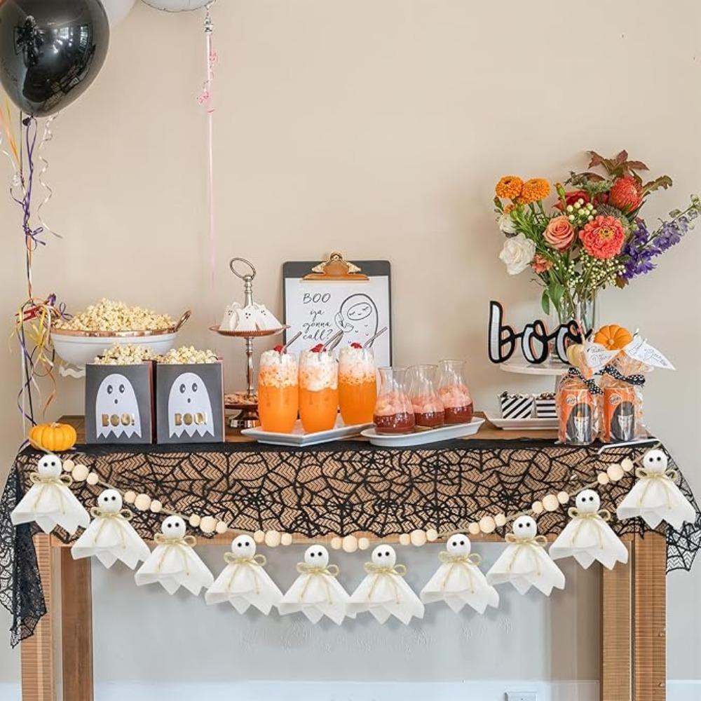 Забавная 84-дюймовая жуткая гирлянда-пентант на Хэллоуин, многоразовая, для самостоятельного изготовления, подвесная гирлянда-призрак, длинная подвесная декорация на Хэллоуин, для помещений
