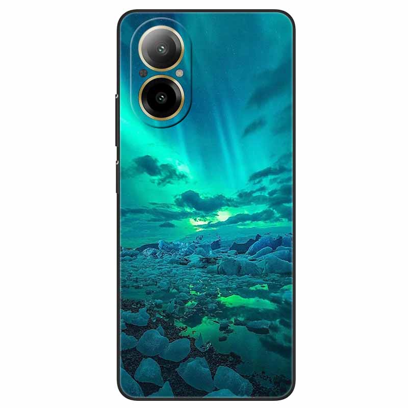 Для Realme C67 4G Чехол Животные Расписной Черный ТПУ Силикон Мягкие Бамперы для RealmeC67 4G C 67 RMX3890 Чехлы для Телефона Волк Крутые Сумки