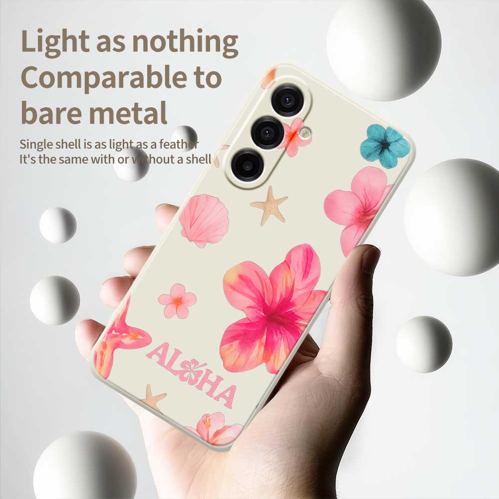 For Samsung Galaxy A17 5G Case Shell Flower Pattern Printing Straight Edge TPU Phone Back Cover