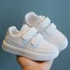 Children's White Shoes, Spring and Autumn Boys' Sports Shoes, White Girls' Casual Board Shoes, Soft Soled Baby Shoes