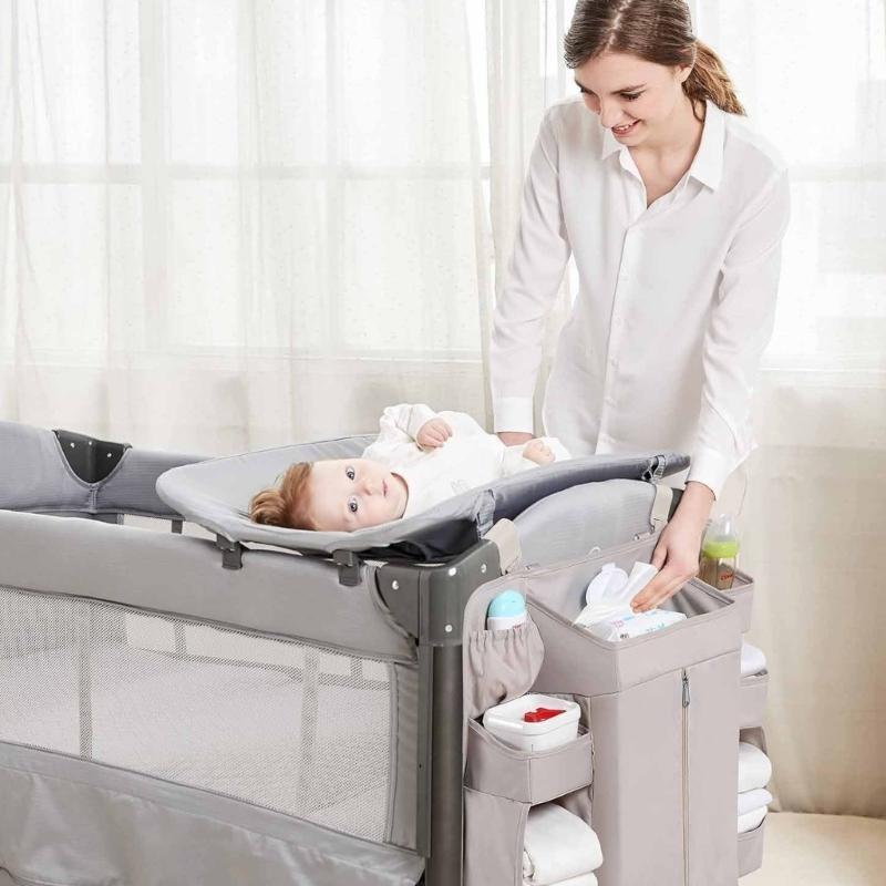 Компактные детские прикроватные органайзеры Прочное тканевое решение для хранения принадлежностей для новорожденных