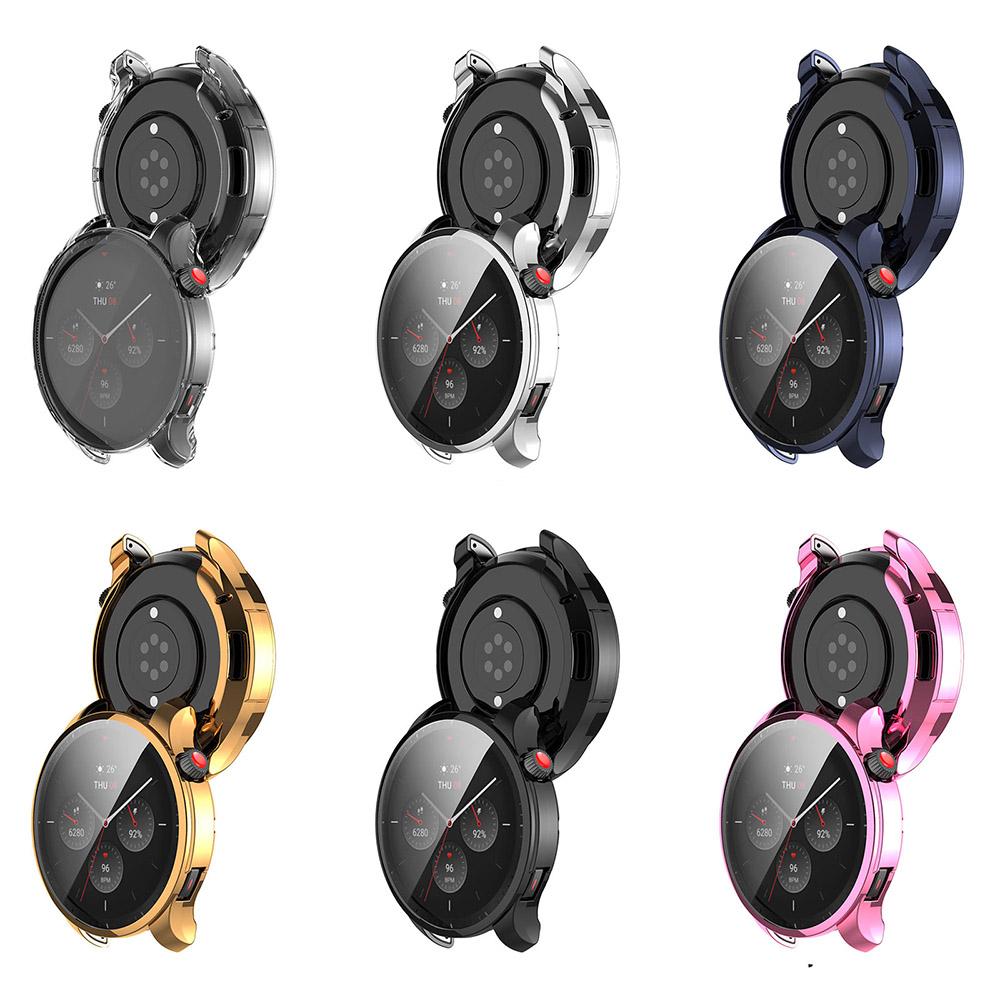 Гальванический защитный чехол из ТПУ для Xiaomi Huami Amazfit GTR 4/GTR 4 Pro, полноэкранный защитный чехол